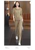 Women's Autumn Hooded Cardigan and Wide-Leg Pants Set: Casual, Slimming, Body-Concealing, Two-Piece Sportswear.
