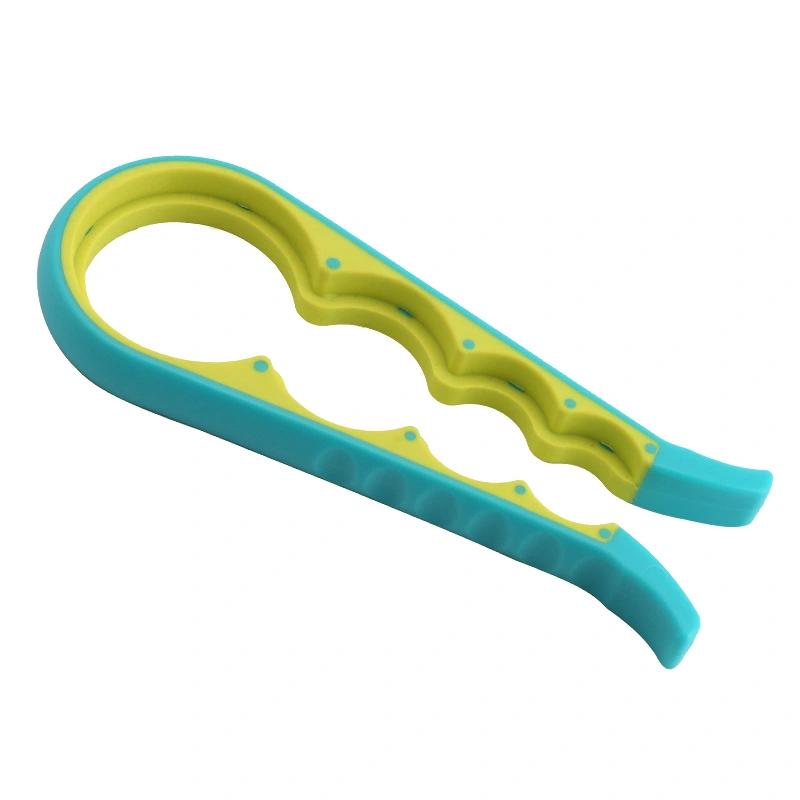 Four in one bottle opener, can opener, anti slip bottle cap twisting tool