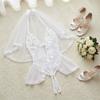 With Hair Veil Lace Bride Skirt Uniform Open Crotch Underwear for Women  Ladies Wedding Night