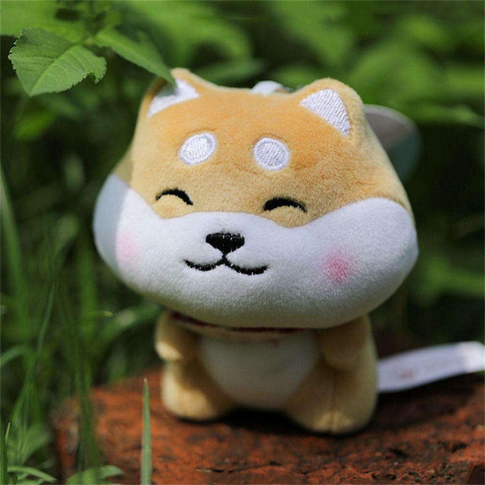 Cute Scarf Plush Dog Keychain Plush Doll Puppy Dog Pendant Scarf Shiba Keyring  Car Keyring