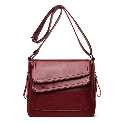 Korean New Women's Shoulder Bag Soft Leather Crossbody Bag European and American Small Square Bag