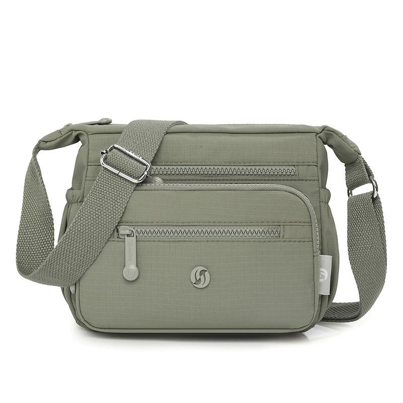 Chinese Women's Bag New Solid Color Lightweight Nylon Bag Small Square Bag Middle-aged Niche Single Shoulder Oblique Span Bag Women