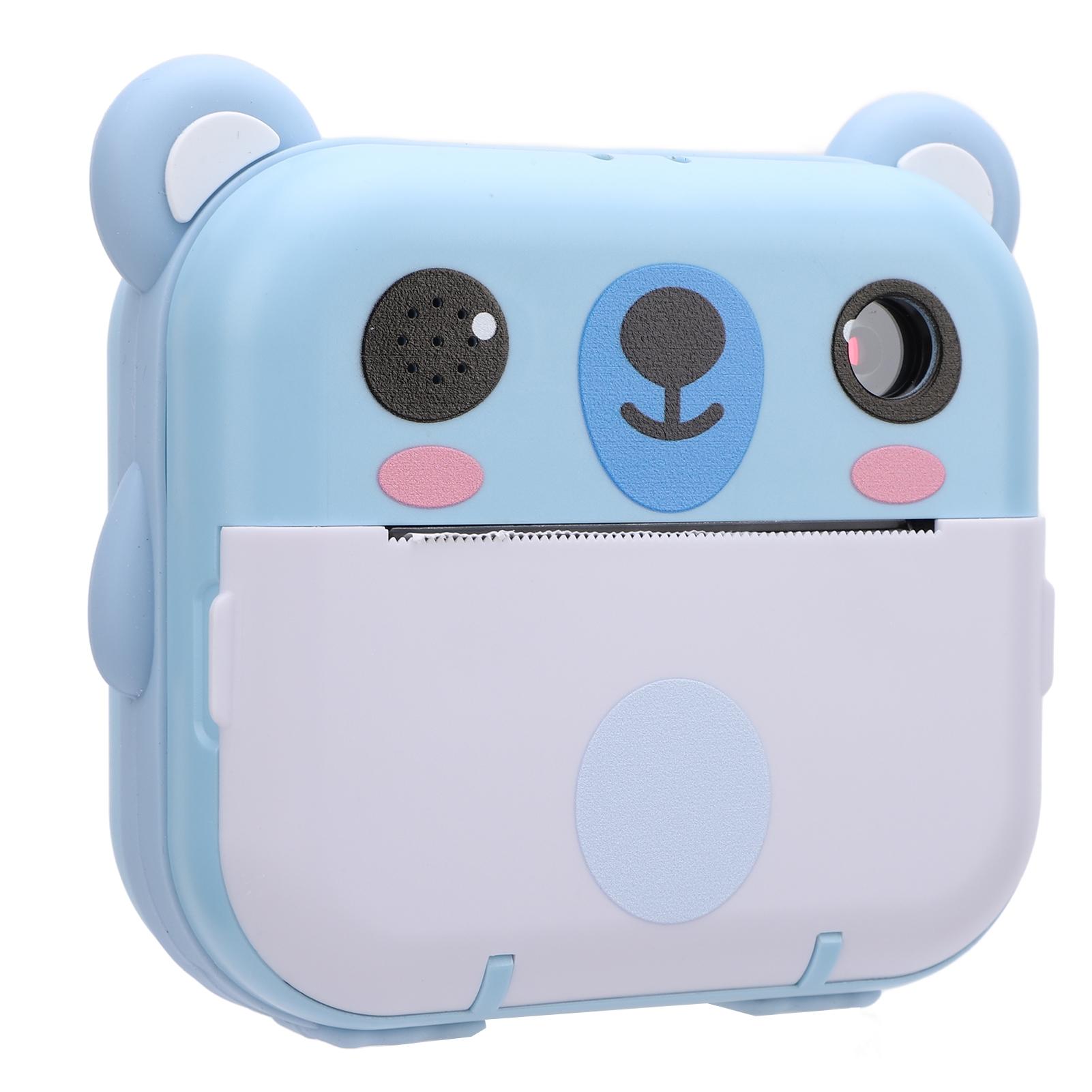 

Камера мгновенной печати с бумагой для печати 2-дюймовый экран TFT 320x240 1080P Музыка Игры 1000 мАч Мгновенный синий