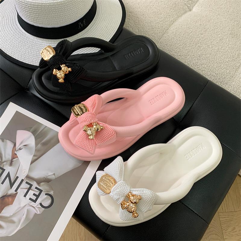 Sandals Fairy Fairy New Summer Toe Cool Slippers Flat Bottom Wear Fashion Beach Slippers Ins Flip-flops