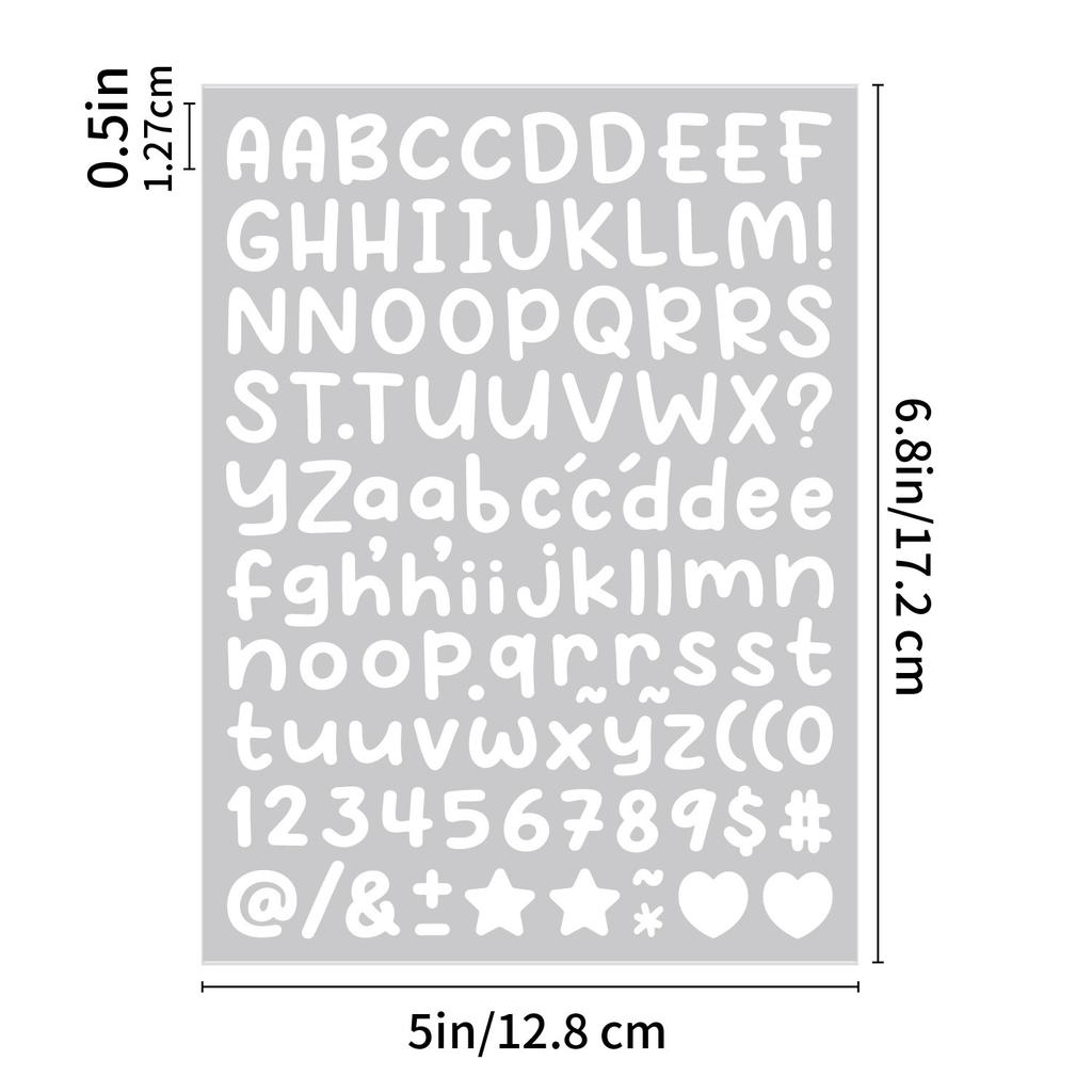 0.5inch Alphabet Stickers Small Size Greeting Cards Decorative Letter Stickers for Clipping Books