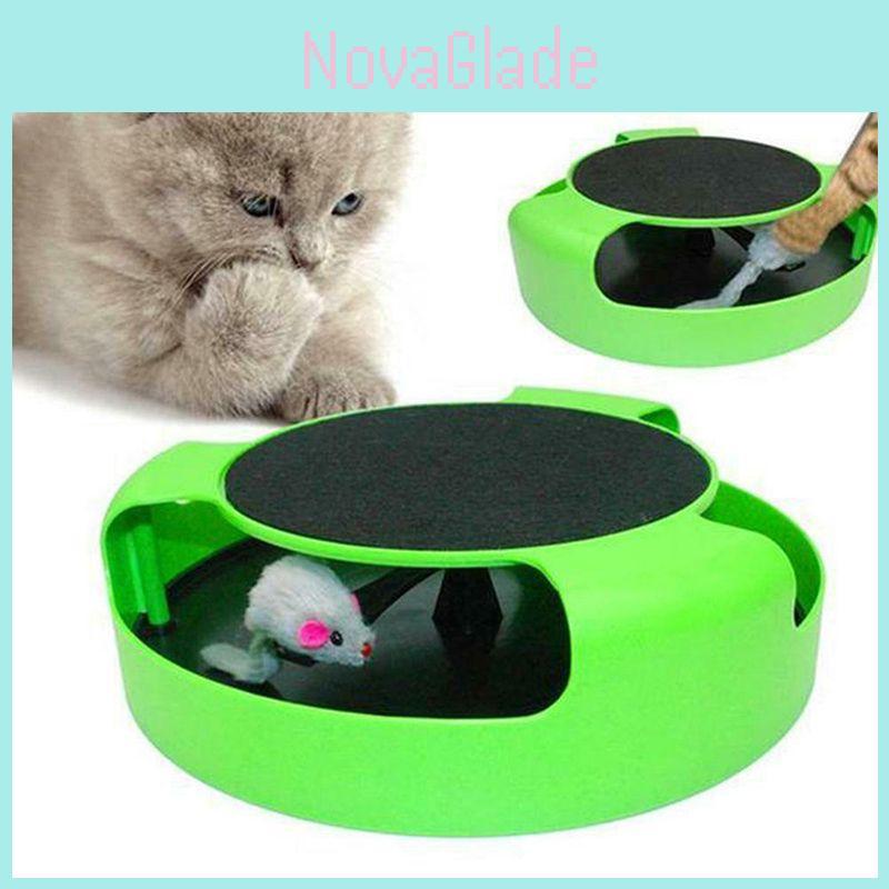 Ultimate Cat Toys Interactive With Sturdy Running Mice And Safe Scratching Pad