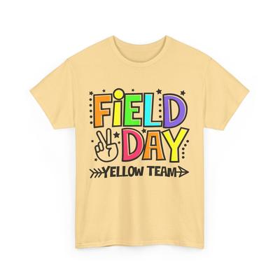 T-shirt de Journée Sportive Équipe Jaune, Jeux de Journée Sportive Professeurs Étudiants Enfants T-shirt Drôle