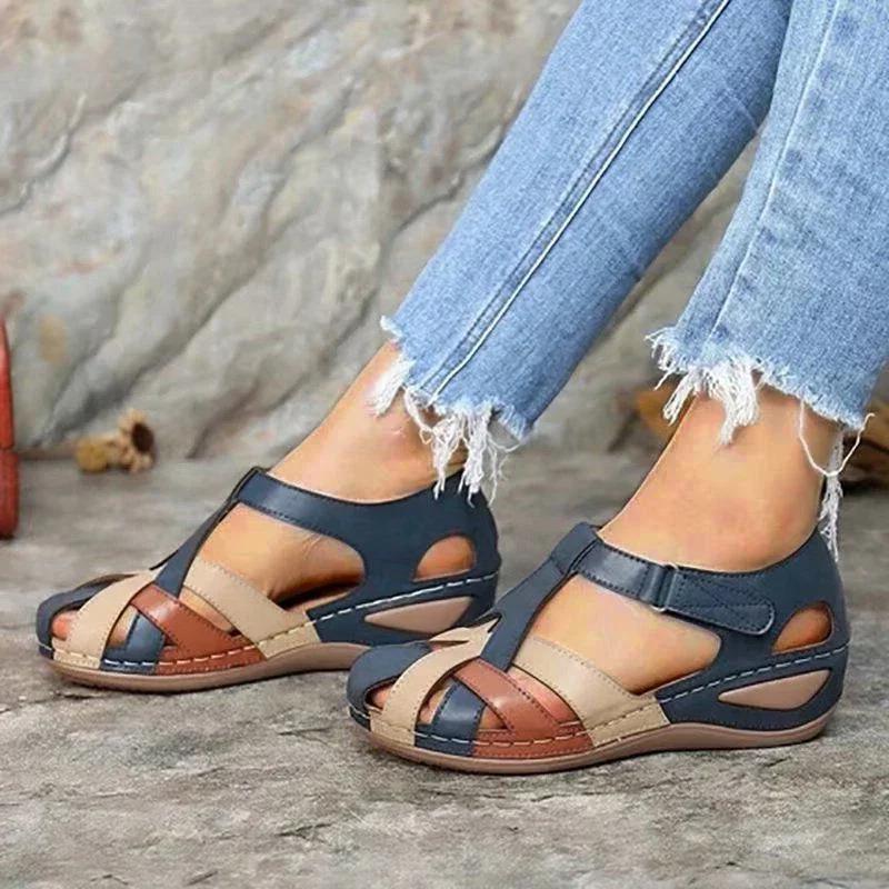 Fashion Summer Sandals Women 2025 Outdoor Walking Shoes Non-Slip Sandals Ladies Wedge Sandals Woman Casual Sandal Women Footwear Female