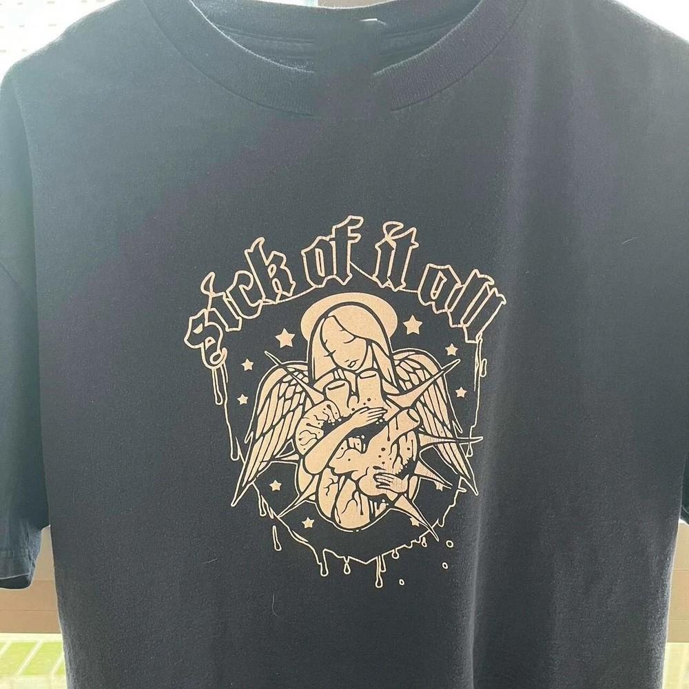 

Sick of it all vintage T-Shirt Tops tees Men s Women s Short Sleeve Black unisex S-4XL M