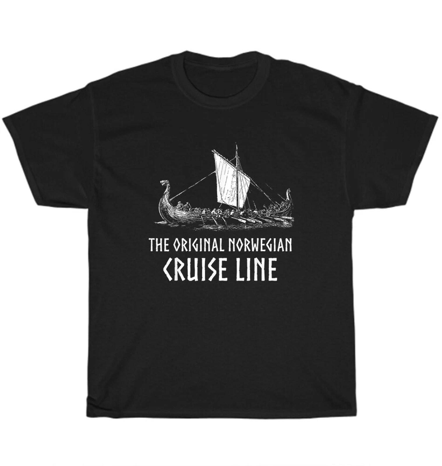 Viking Ship Norse Mythology Graphic Tee Unisex Retro T-Shirt Cool Gift XXL