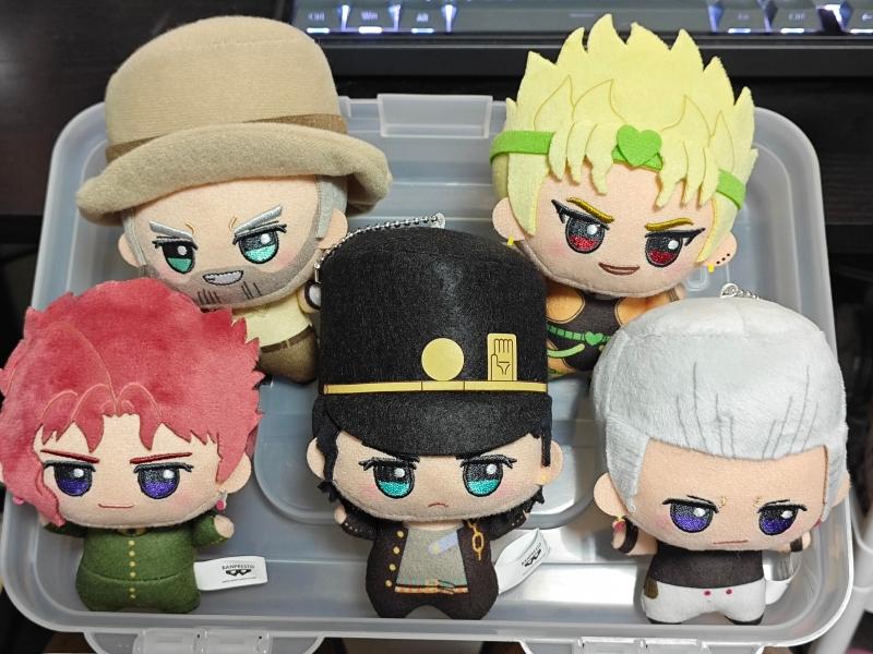 Anime JoJo Abenteuer Plüsch Schlüsselanhänger Kujo Jotaro Baumwollpuppe Plüschtier Kawaii Kakyoin Noriaki Spielzeug Anhänger Fans Geschenke Polnareff Niedlich