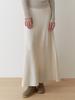 Liel Ooze Knit Flare Skirt (Cream)