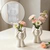 Abstract Silicone Vase Mold Half Face Flowerpot Mold Artistic Vase Molds  Handcraft