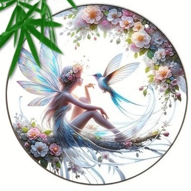 2D Flat Acrylic Hummingbird and Fairy Decoration, No Need for Batteries/electricity, Unique Indoor/outdoor Decoration, Multi-purpose Tradit