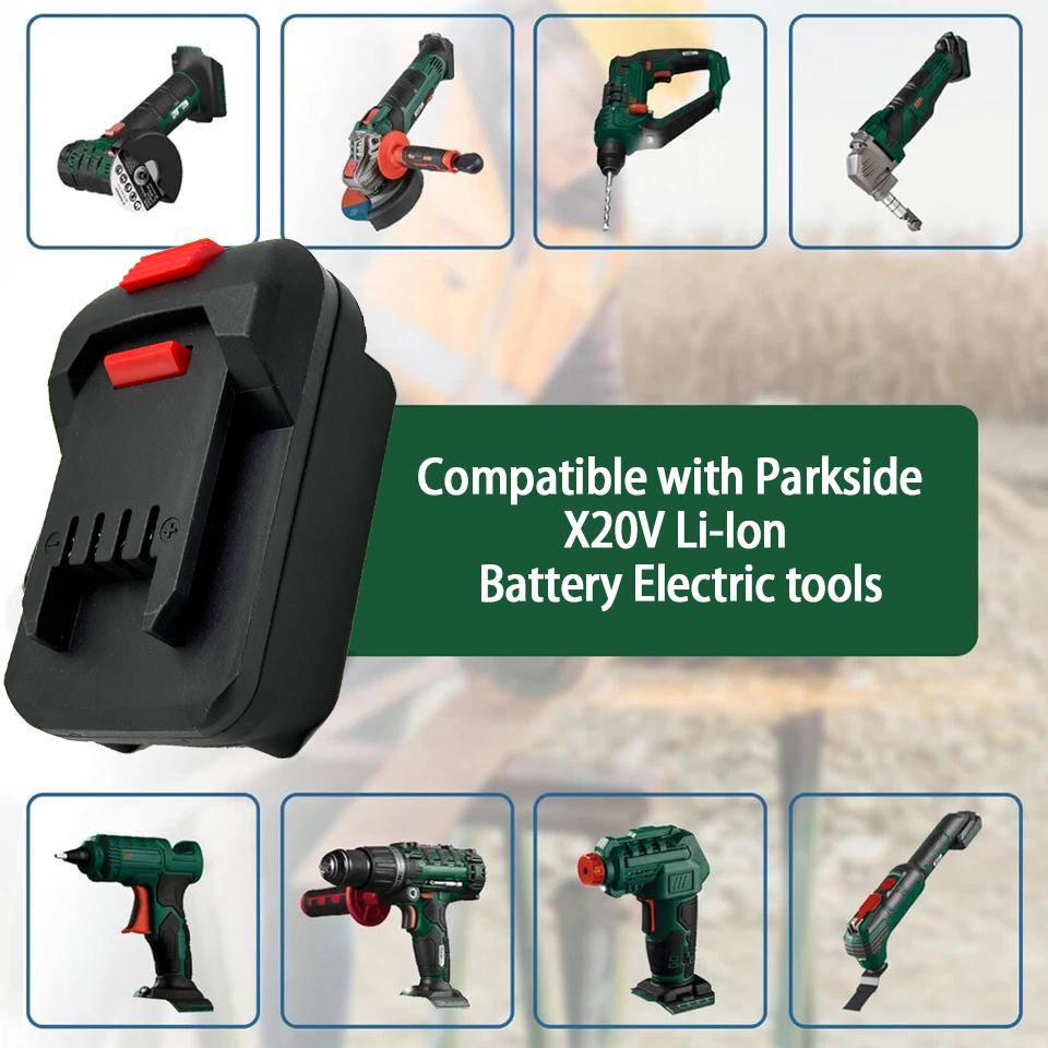 Battery Adapter Converter for Bosch 18V Lithium Battery to forLidl Parkside X20V Li-Ion Power Tool Accessories(NO Battery )
