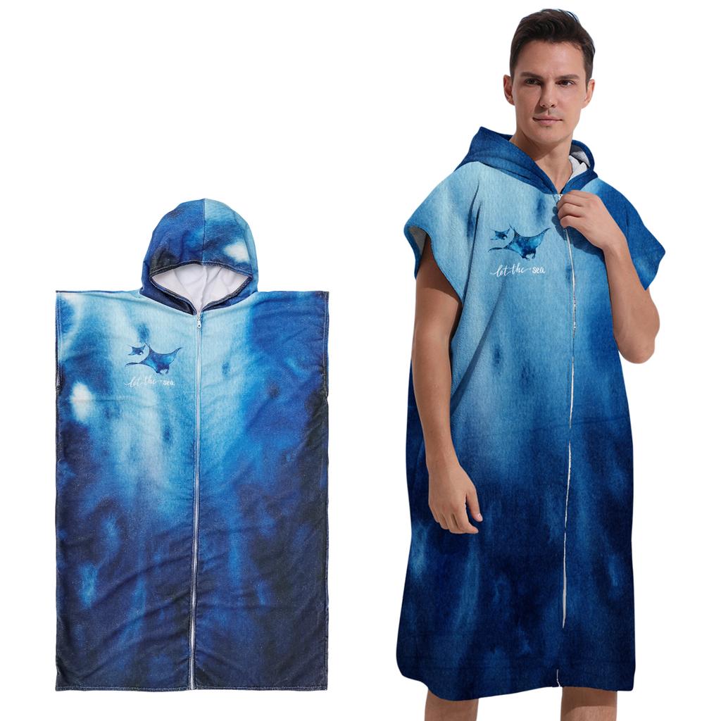 Unisex Surf Poncho Towel Poncho Soft Microfiber Bathrobe Ponchos Robe Quick-Dry Towel Hoodie Swim Towel Beach Poncho For Adults