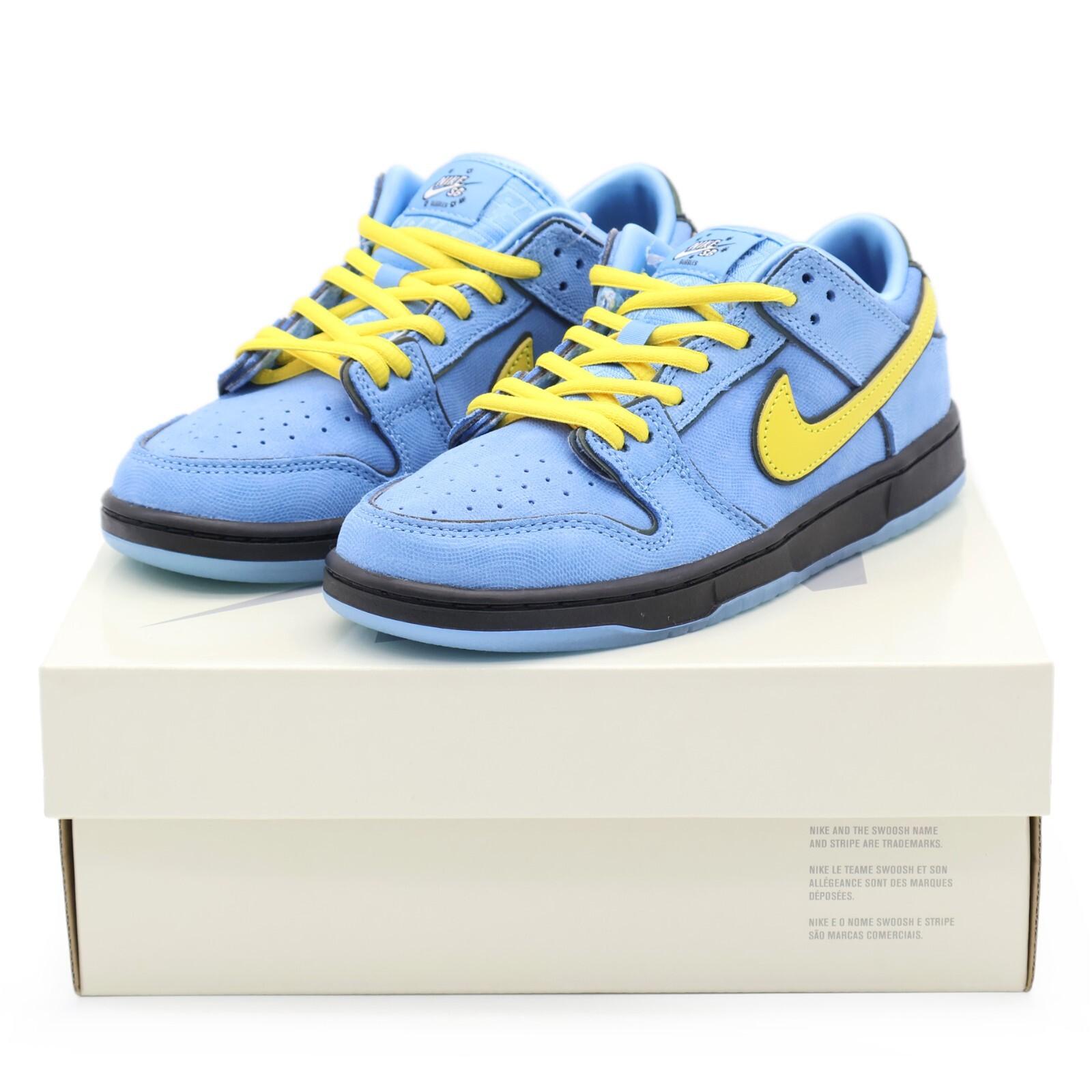 FZ8833-400 The Powerpuff Girls Nike SB PS Dunk Low Pro QS Bubbles Blue Yellow 12.5C
