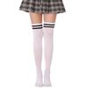 Damen Regenbogen Schwarz Weiß Gestreifte Overknee Oberschenkelhohe Gothic Strümpfe Niedliche Lolita Mädchen Cosplay Socken Halloween Weihnachten