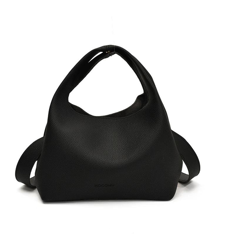 

PU Solid Color Zipper Sweet Shoulder Bags for Women 2026 High Quality Large Capacity Unique Design Crossbody Bags чёрный