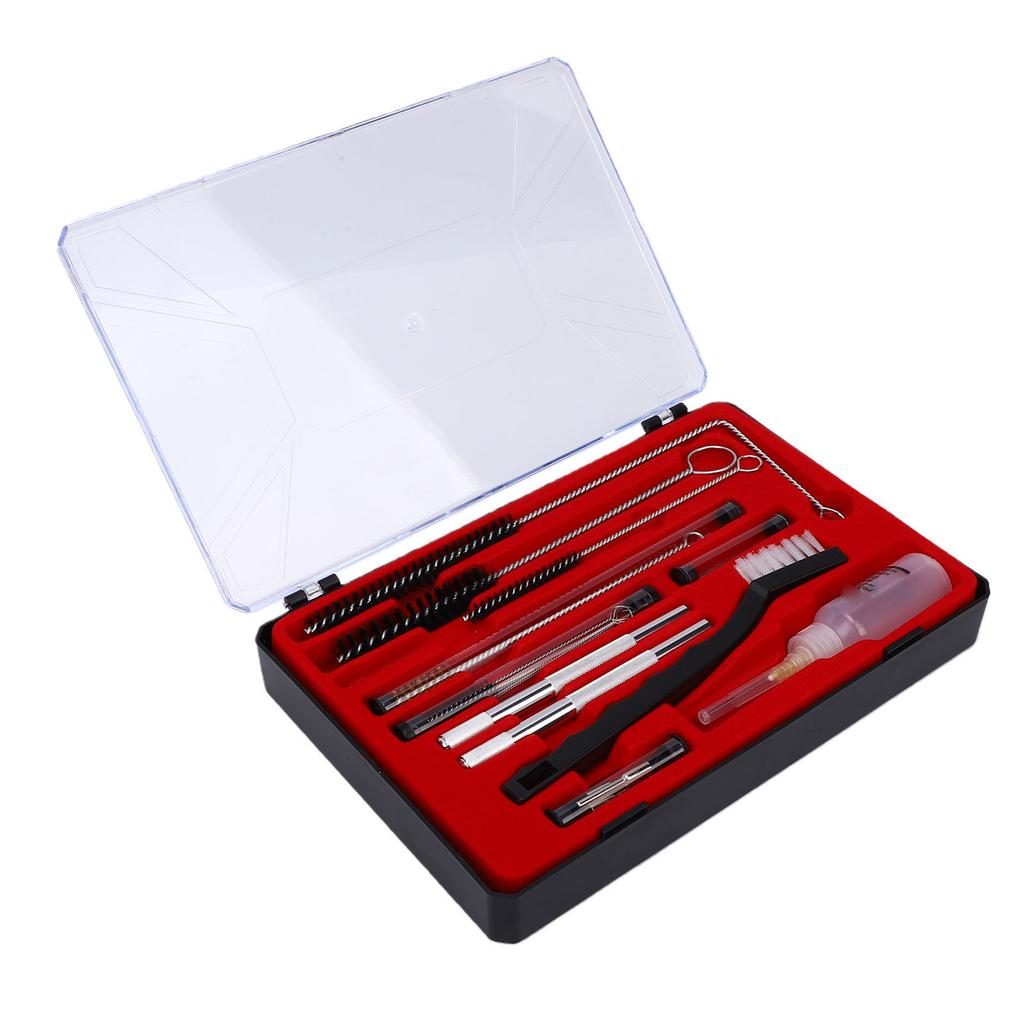 Spray Gun Cleaning Kit Nylon Brass Cleaner Brushes Needles Lubrication Bottle Airbrush Cleaning Kit for Maintenance