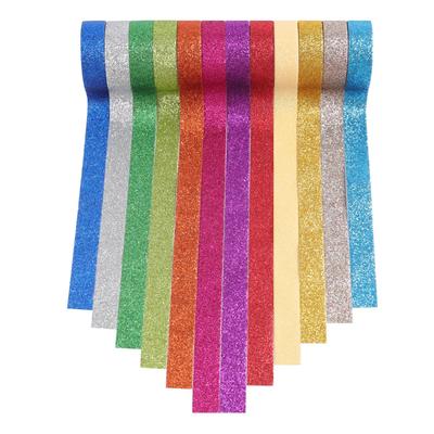 12 Rolls Colored Masking Tape, DIY Glitter Washi Tape Set - Sparkle Decorative Tape for Art, Scrapbook Tape,Decor & Crafts