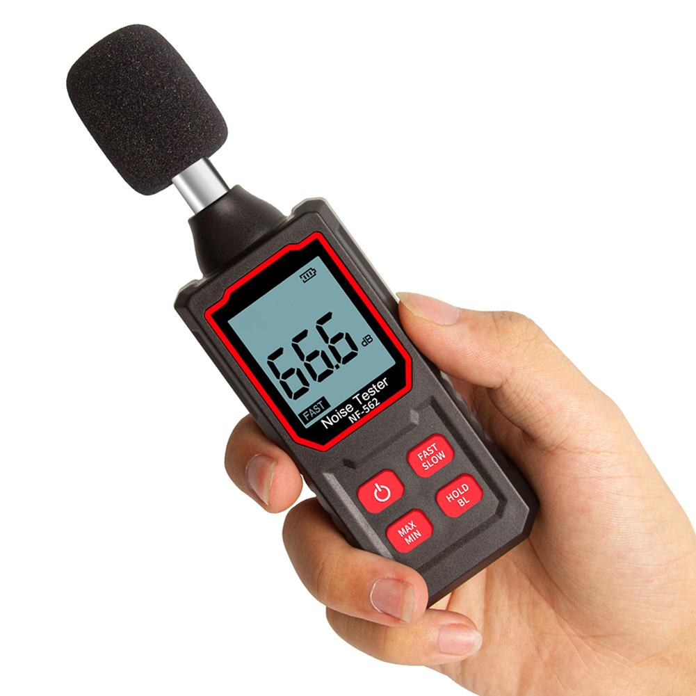 NF-562 Handheld Decibel Meter for Real Time Sound Level Detection With Backlit Display Suitable for Day or Night Use
