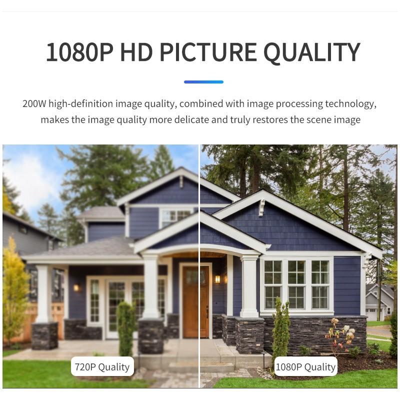 1080P Full HD Security Camera CCTV Camera Surveillance Camera Outdoor Weatherproof Night Vision Two-Way Intercom Camera