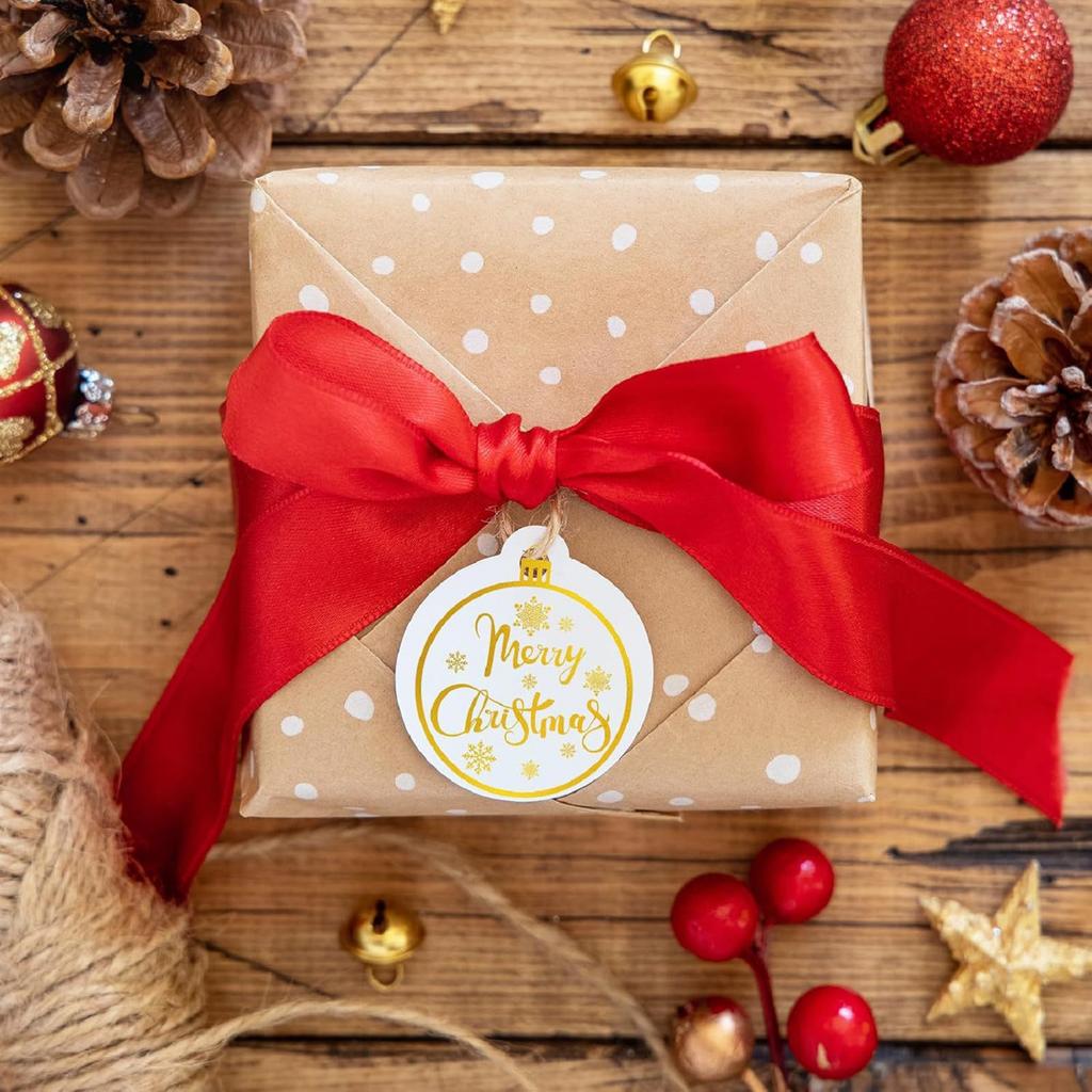 500pcs Christmas Gift Tags - Gift Tags For Christmas Presents - For Women Men Kids - Christmas Wrapping Paper Decoration