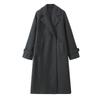 Stile Moda Autunnale Abbigliamento Donna Tricolore Lusso Collo Ampio Manica Lunga Cappotto