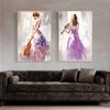Abstract Girl Ballerina Guitar Oil Canvas Painting Posters and Prints Wall Pictures for Cuadros Living Room Home Decor No Frame