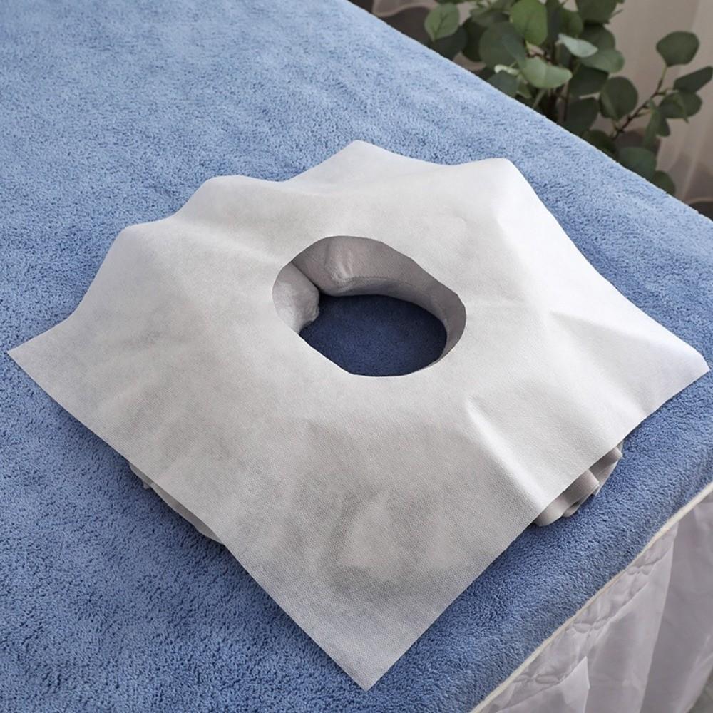 100PCS Non-woven Fabric Cross Hole Face Towel Dustproof Beauty Salon Face Towel  Beauty Bed