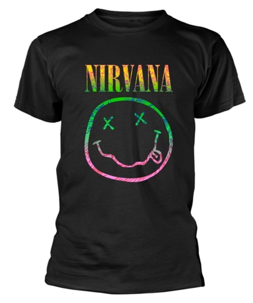 Nirvana Sorbet Ray Smile Black T-Shirt S