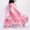 Bohemian Long Skirt Summer Retro Beach Skirt European and American New Style Printed Chiffon Skirt