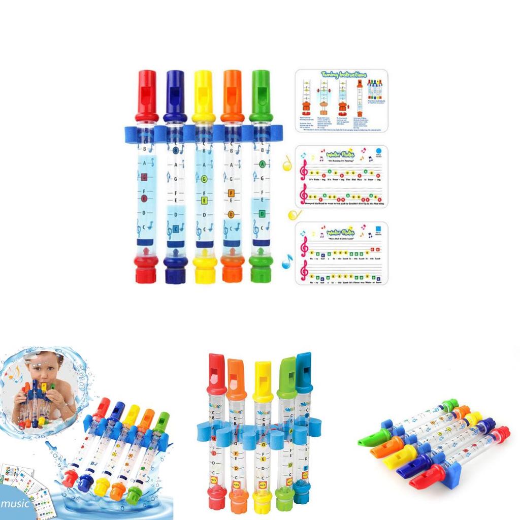 Delightfully Colorful Water Flute Toy Set For Babies And Kids Bath Time Fun