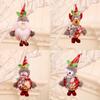 Foam Fabric Christmas Santa Claus Figurine With Elk Snowman Doll Pendant For Holiday Decor