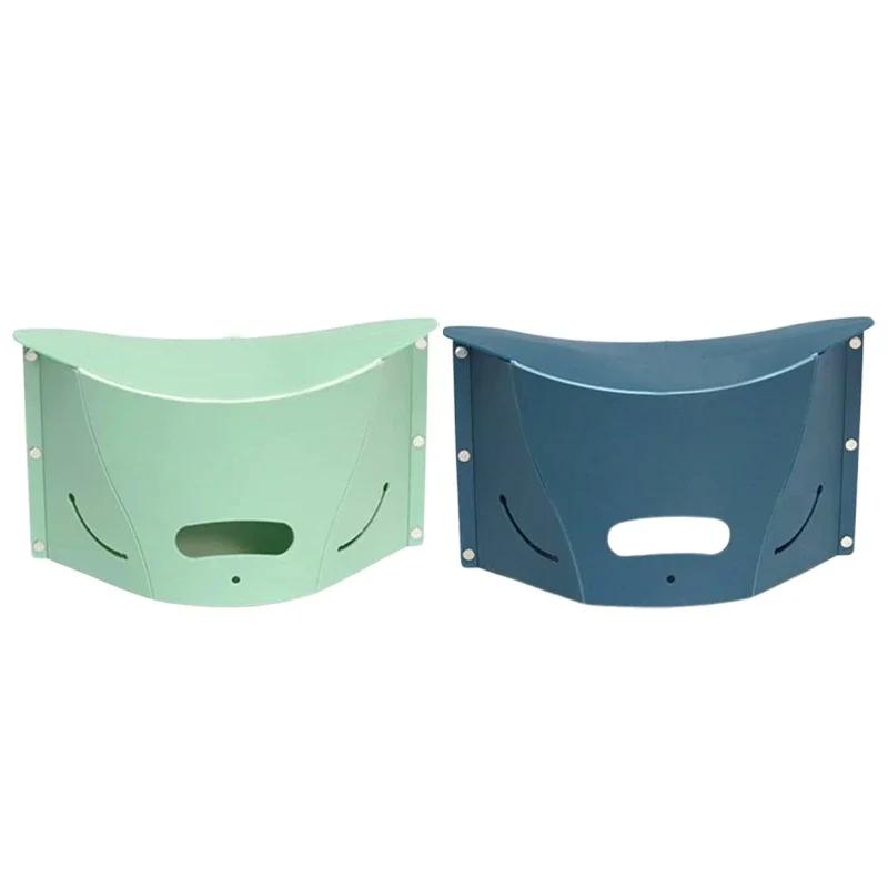 Portable Folding Stool with Handle Storage Bag Toilet Footrest Outdoor Camping Chair Compact Travel Folding Seat for Bathroom