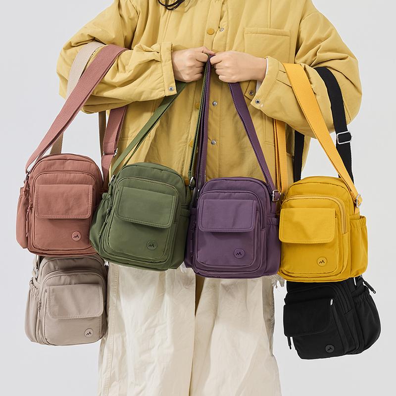 Lightweight Messenger Bag Women's Multi-Pocket Shoulder Bag Travel Mobile Phone Bag