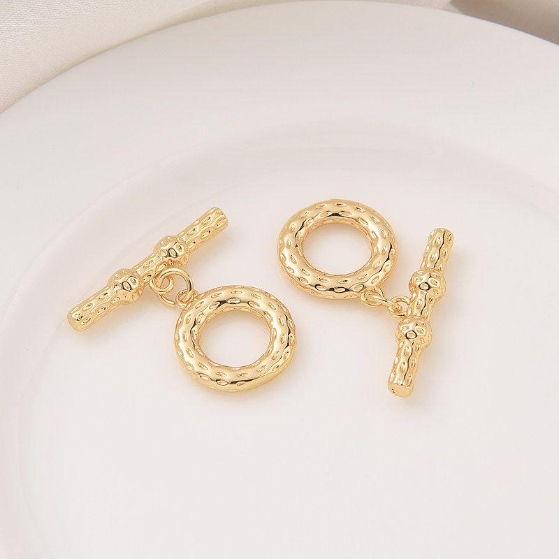 

DIY 18K Shaped Pearl European and American Style Ending Gilded Round O Style (One)