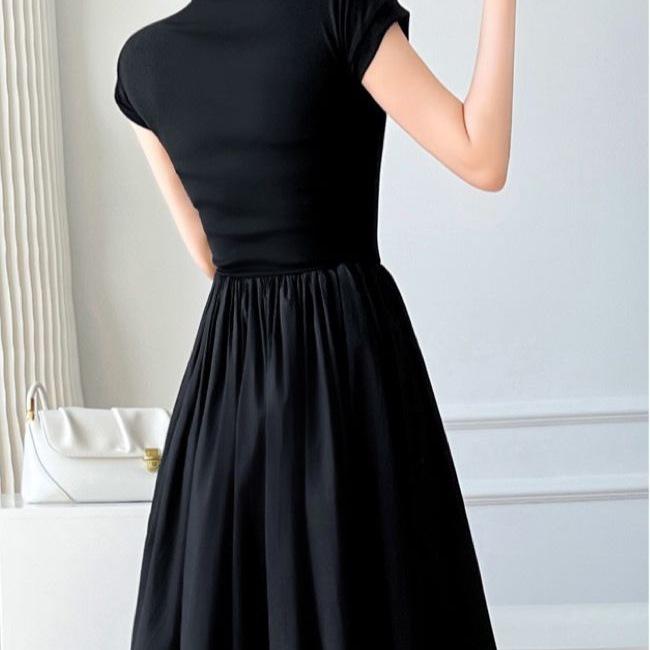Hepburn-Style A-Line Dress for Women - New Summer Arrival, Niche Design, Waist-Cinching, Slimming, Mature Sister Style