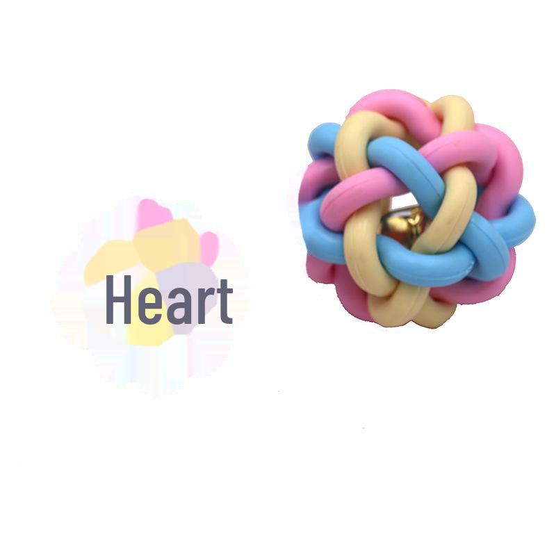 Colorful Bell and Braided Teething Toys for Small and Medium Dogs & Cats - Bite-Resistant