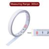 uxcell White Carbon Steel Adhesive Tape Measure, Straight Track Tape, Flat Ruler, 300cm Metric, Left to Right Reading