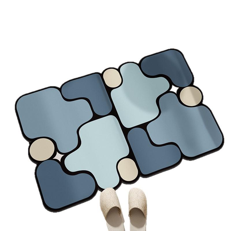 Absorpčná podložka na kúpeľňovú podlahu z rozsievkovej zeminy - Minimalistická, odolná voči nečistotám, ľahko čistiteľná rohožka do predsiene.
