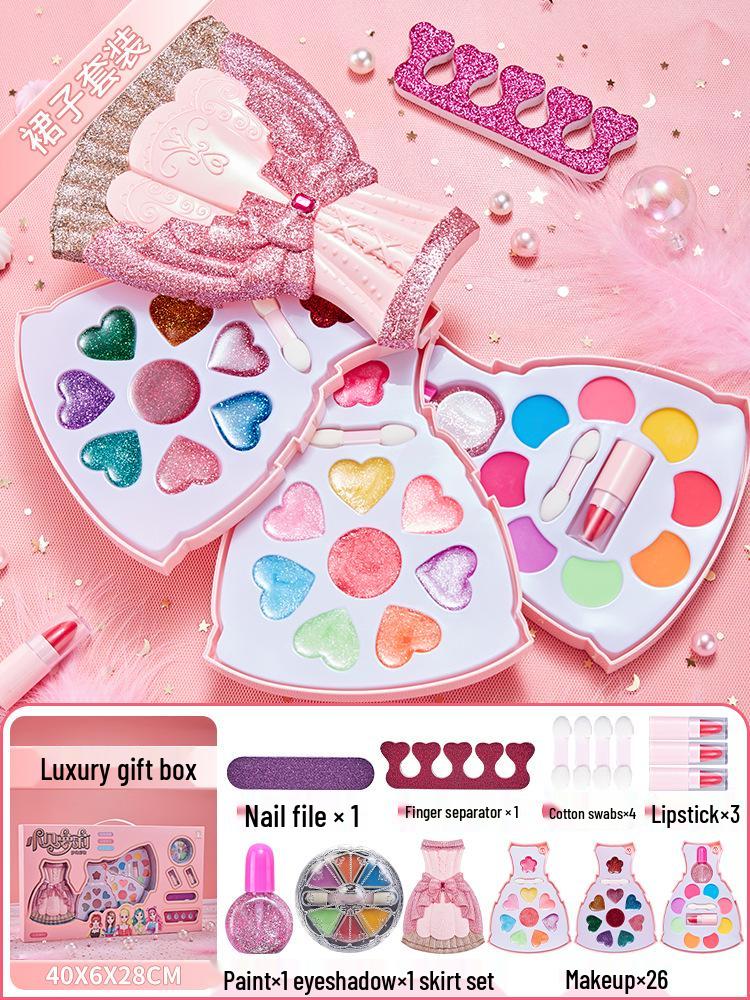 Kids' Makeup Set for Ages 3-6: Genuine Girls' Playhouse Toy with Lipstick 012/013