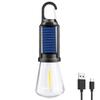 GGbingo Solar Powered LED Camping Lamp with Hook LED Lantern USB Charging Outdoor Tent Light Waterproof for Outdoor BBQ Camping