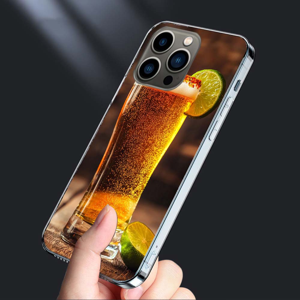 A Fresh Cold Beer Phone Case For Iphone 16E 15 Pro 14 Plus 17E 16 17 Pro Max Air 11 12 13 Mini Shockproof Capa Cute Cover TPU
