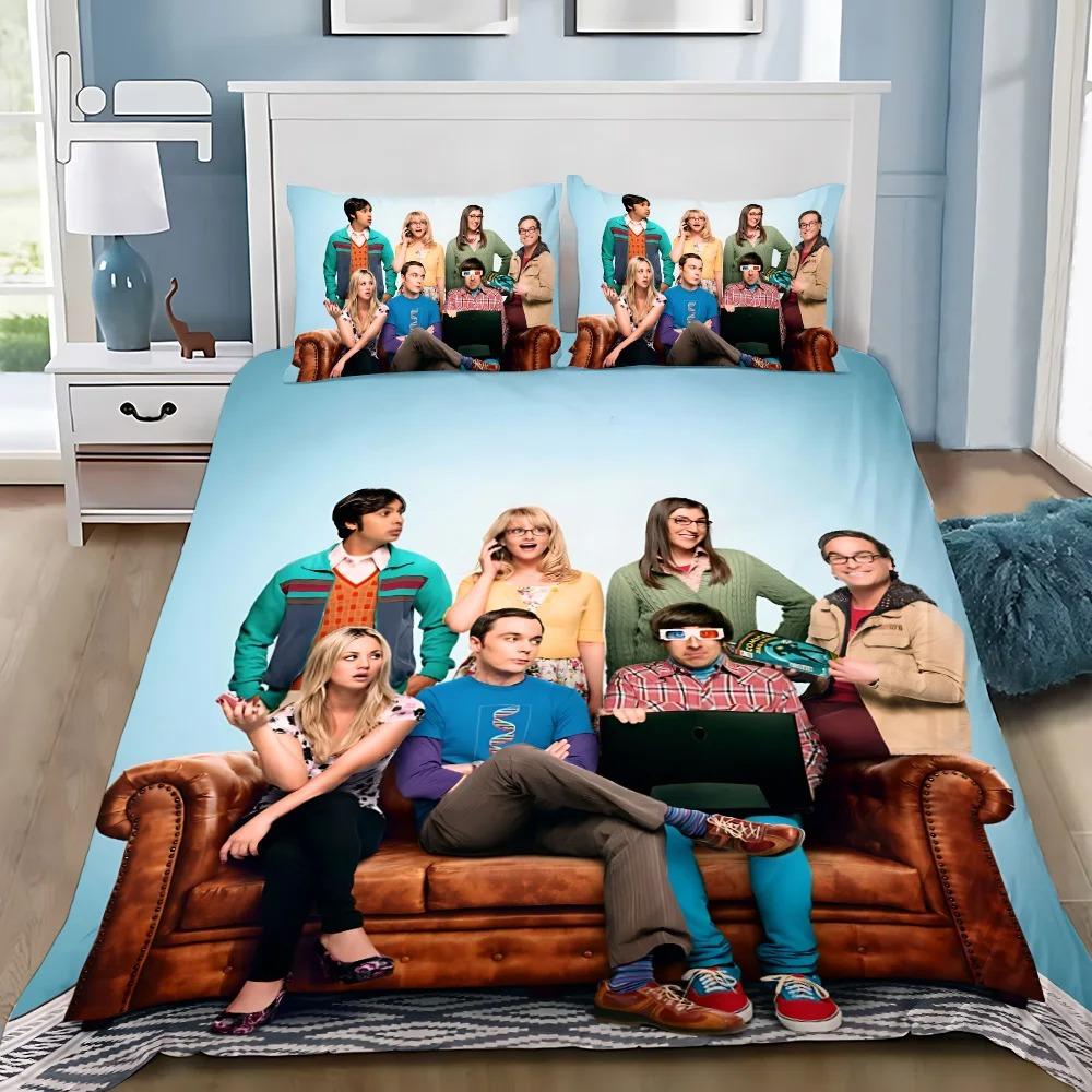 TV TBBT Bedding Set The Big BangS TheoryS Quilt Cover plot characters Printing Pillowcase Bedding Set Children Gift