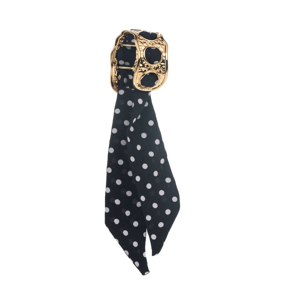 Leopardenmuster Seidenschal Manschettenarmbänder Polka Dot Geometrisch Metall Breites Armband Retro Vintage Ethnischer Stil Armband Geschenke