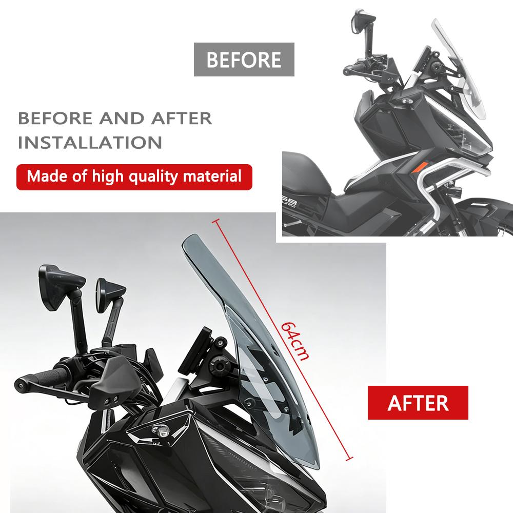 For Zontes 368G 368 G 2024 2025 2026 Motorcycle Windshield Windproof Deflector Windscreen Wind Air Panel Aerodynamic Accessories