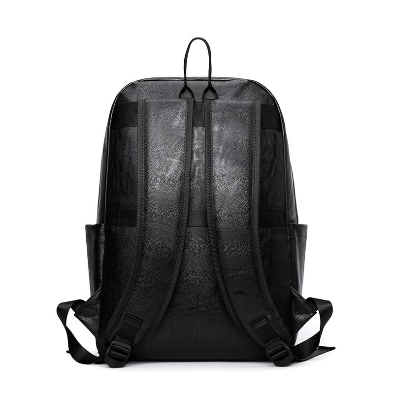 Business PU Backpack Men's Large Capacity Computer Backpack Waterproof Travel Student Schoolbag