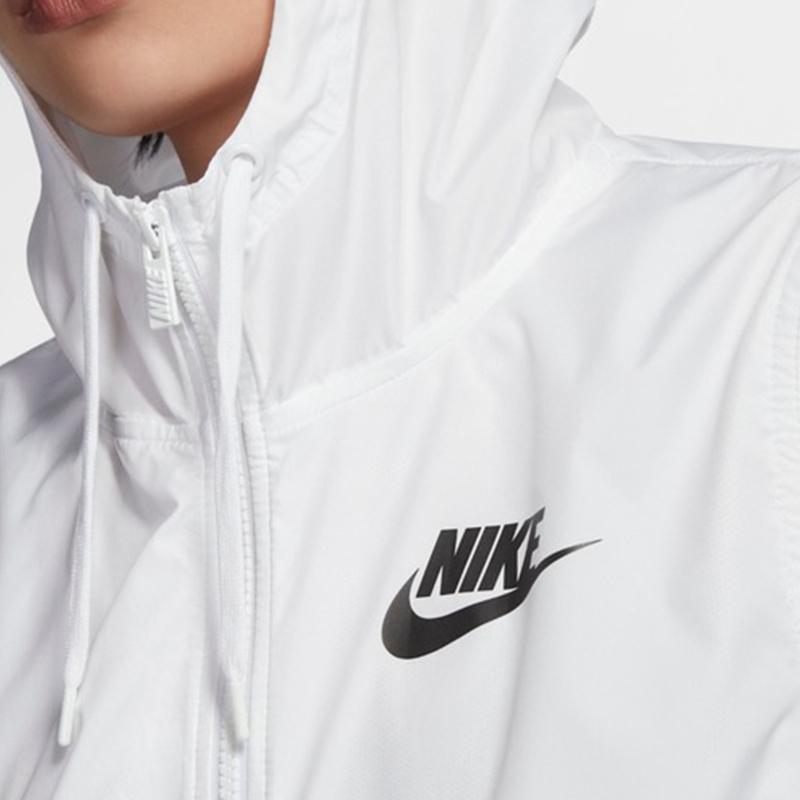 Nike Sport Running Windbreaker Jacket Women Outerwear White AJ2983-101